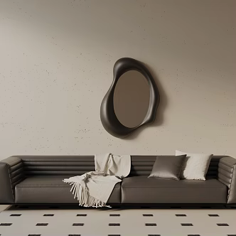 Modern three-seat sofa 3d model