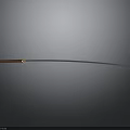 Traditional Japanese Katana Weapon With Red Wrapped Handle And Silver Sharp Blade