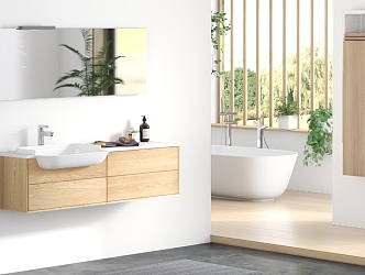 modern sink bathroom 3d model