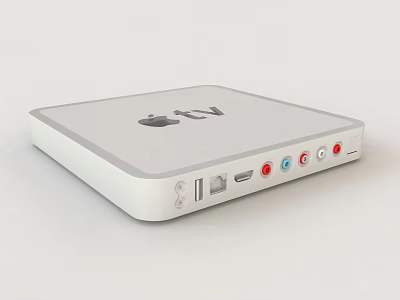 Apple TV Streaming Device For Television With HDMI USB And AV Ports 3d model