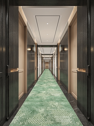 Hotel walkway 3d model