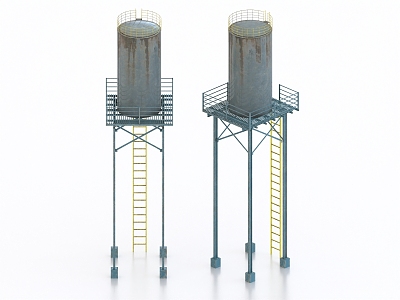 Water Tower Material Storage Silo Barrel Water Storage Tank Water Storage Tank Water Tank 3d model