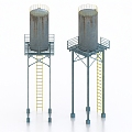 Water Tower Material Storage Silo Barrel Water Storage Tank Water Storage Tank Water Tank 3d model