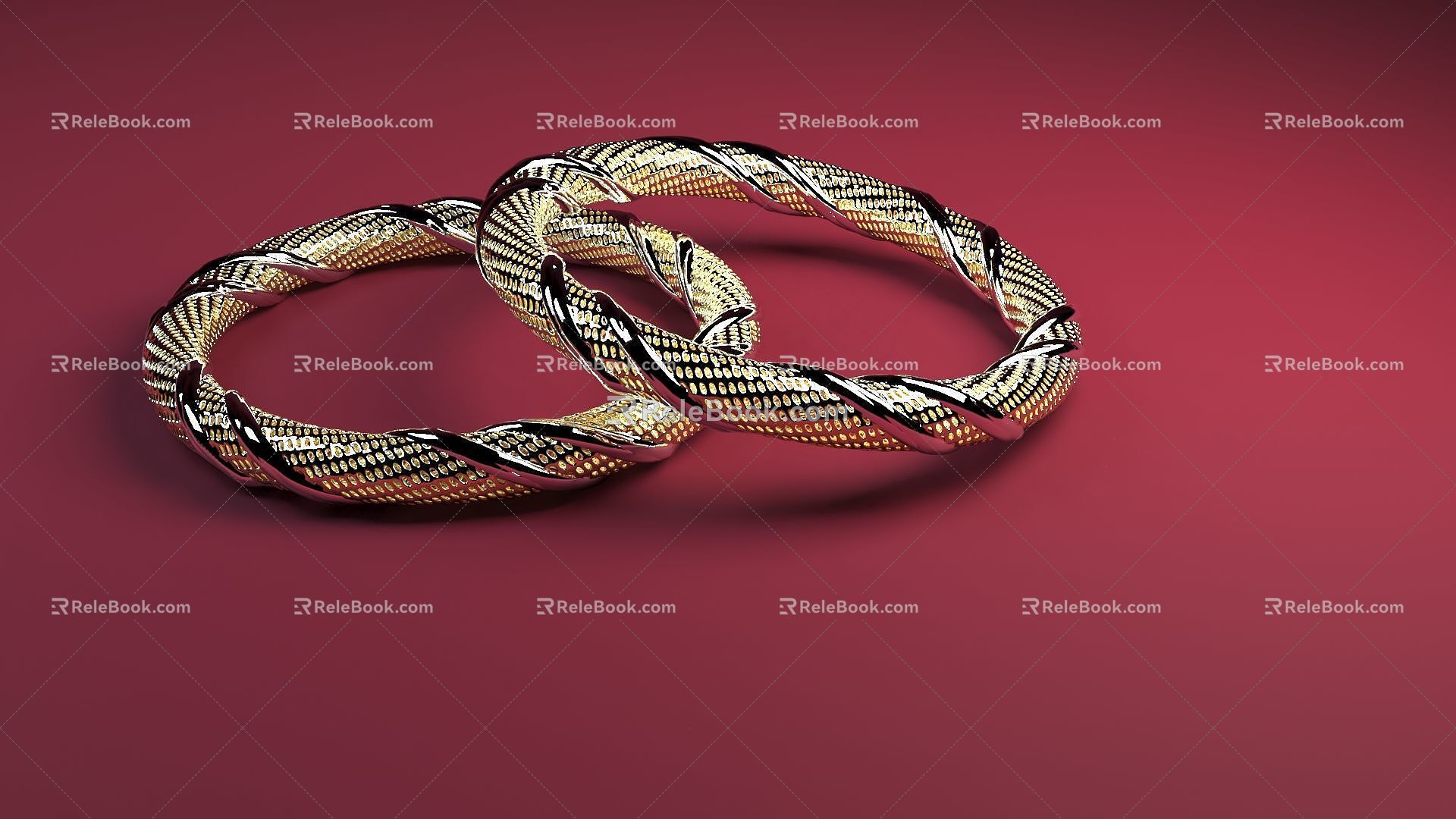 Metal Bracelet Jewelry 3d model