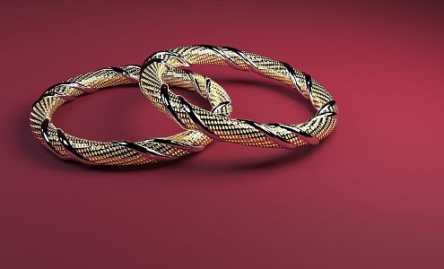 Metal Bracelet Jewelry 3d model