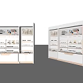 CHILLCHAN Modern White Display Shelves With Multiple Layers And Sleek Design For Product Showcase