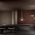 Quiet Front Desk Resort Hotel Front Desk Reception 3d model
