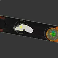 Artistic Landscape Sculpture Featuring Rock Formation Green Moss And Curved Path Design