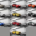 Luxury Modern Cars With Various Colors Different Styles In Indoor