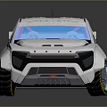 Silver Concept Pickup Truck with Blue Windshield and Orange Rims Modern Aerodynamic Exterior Design