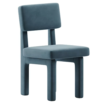 Modern Blue Velvet Single Chair Upholstered Design For Living Room Decor 3d model