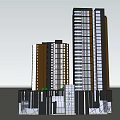 Modern Office Building Exterior Design With Glass Facade And Tall Structure