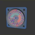 Square Metal Frame With Circular Transparent Disc And Four Mounting Holes