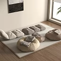 Modern Lazy Sofa Bean Bag Sofa Cushion 3d model
