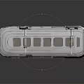 Detailed Vintage Silver Bus Model Featuring Bridgestone Logo And Roof Skylights
