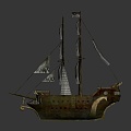 Modern Sailing Cartoon Sailing Old Sailing 3d model