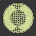 Black Modern Stool with Perforated Mesh Design and Three Legged Base