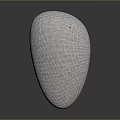 Gray Pebble Shaped Soft Mesh Texture Cushion For Living Room Home Decor