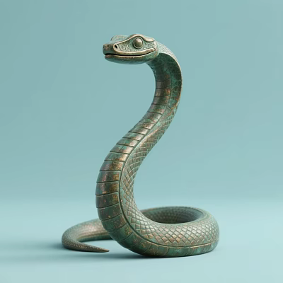 Snake Green Snake Animal Bronze Ornament Toy 3d model Snake Green Snake Animal Bronze Ornament Toy 3d model
