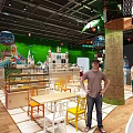 Disney Themed Mall Store With Cartoon Characters Toys Decorations Lighting And Kids Shopping Area