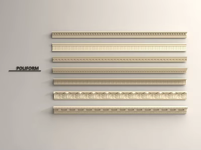 Various Decorative Gypsum Molding Styles for Interior Wall and Ceiling Decoration 3d model