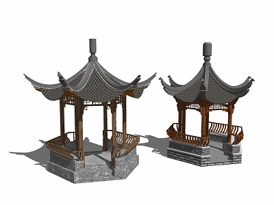 Chinese style pavilion Chinese ancient pavilion model