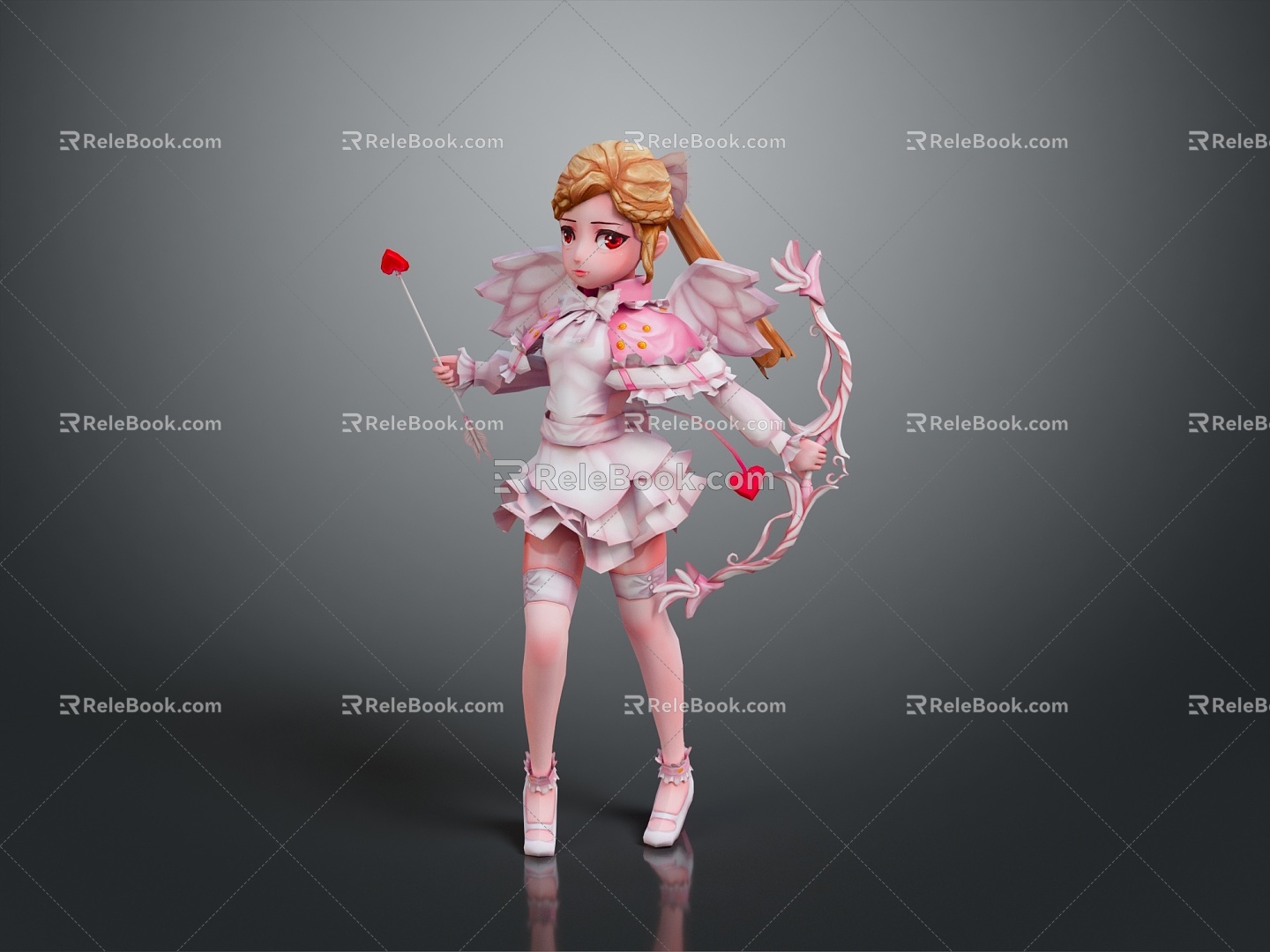 Female Elf Cartoon Witch Magic Witch Magic Girl Magician Elf Mage Warlock Wizard 3d model