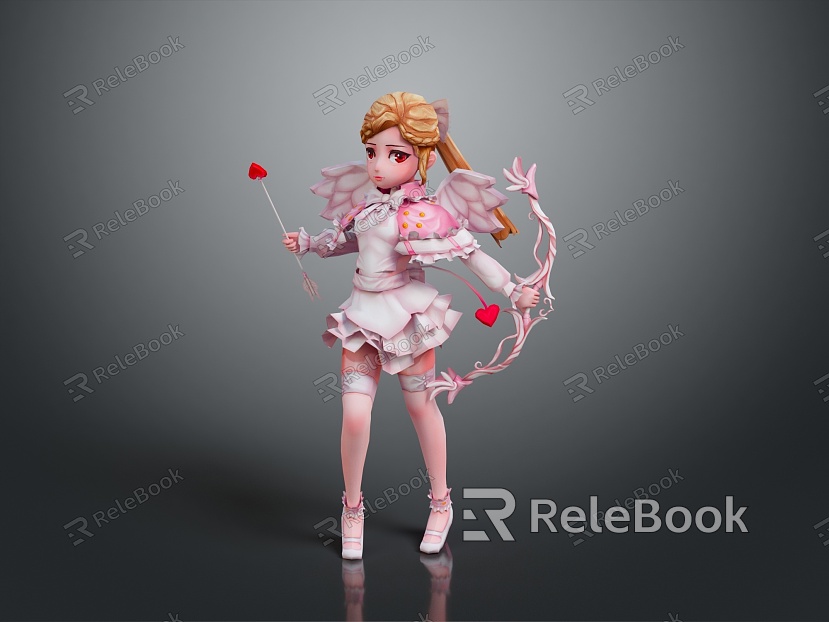 Female Elf Cartoon Witch Magic Witch Magic Girl Magician Elf Mage Warlock Wizard model