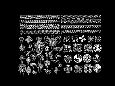 Traditional Ornamental Pendants With Various Patterns Floral Designs And Cultural Motifs 3d model