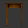 Classic Solid Wood Table With Two Drawers And Brass Handles For Home