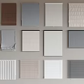 Various Curtain and Blind Samples with Different Materials Colors and Styles 3d model