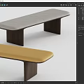 Modern Sofa Stool Bed End Stool Combination Sofa Bench 3d model