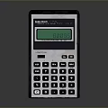 Classic Digital Calculator With Black White Design And Functional Buttons 3d model