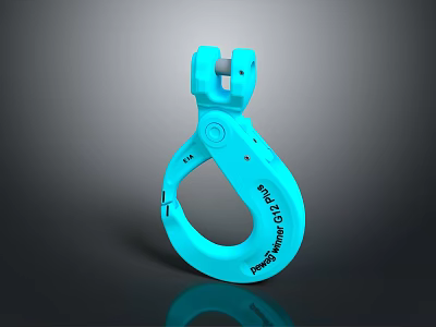 Blue Dynamic Lifting Ring With 801 D10 Label And Industrial Design 3d model