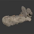 Natural Rock Sculptural Structure With Mushroom Like Forms And Stacked Layers