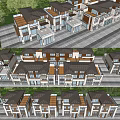 Modern Townhouse Exterior Design With Glass Windows Balconies And Residential Row Layout