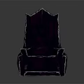 Shiny Crystal Throne Chair With Blue Green Gradient And Cracked Texture 3d model