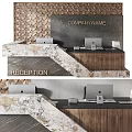 Modern table and chair combination table and chair combination 3d model