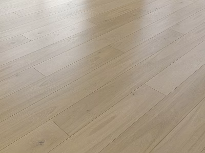 Durable Natural Oak Wooden Floor With Smooth Polished Surface And Engineered Planks 3d model