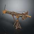 Ancient Wooden Catapult Medieval Siege Weapon With Lever And Launch Arm