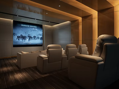 modern video room 3d model