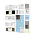 Intelligent switch socket air conditioning temperature control home electronic equipment 3d model