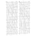 Two Tone Modern Decorative Woven Screens With Interlaced Lines Design Structure