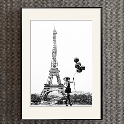 modern architectural painting neoclassical black and white photography tower decorative painting 3d model
