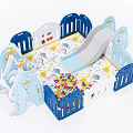 Children's Play Equipment With Slide Colorful Balls Pool And Castle Shaped Railings