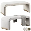 Modern Minimalist Upholstered Sofa Bench With Soft Fabric For Bedroom And Entryway Home Decoration