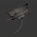 Mechanical Circular Metal Structure With Curved Track And Industrial Components