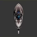 Futuristic Sci-Fi Weapon Handgun with Modern Design and Blue Glowing Components