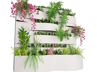 Modern Green Wall model