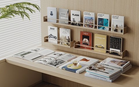 Modern Bookshelf Bookshelf 3d model